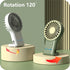 Mini Handheld Eyelash Fan for Women - USB Rechargeable 2000mAh, Portable for Travel & Outdoor, Orange Edition...
