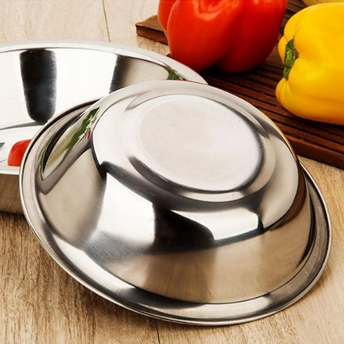 Stainless Steel Mixing Bowl, Flat Bottom Wide Flat for Larger Capacity, Home, Refrigerator, and Kitchen Food Storage Organizers Ecofriendly, Reusa...