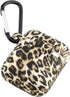Seadream Silicone Leopard Pattern Protective Cover Case Metal Keychain Compatible with Apple AirPods...