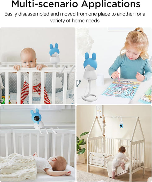 Baby Monitor Mount Smart Baby Monitor, 17 Inch Flexible Versatile Twist Baby Camera Mount for Cameras with 1/4 Threaded Holes, No Tools or Wall Da...