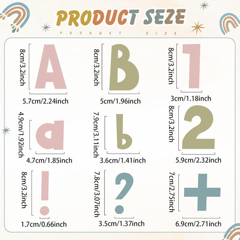 221 Pcs Alphabet Combo Cutout for Bulletin Board, Letters, Numbers, Punctuation, Symbols Cutouts for Back to School Classroom Home Chalkboard Bull...