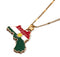 Kurdistan Gold Enamel Pendant Necklace Flag Region Map Kurdish Large Chain Jewelry...