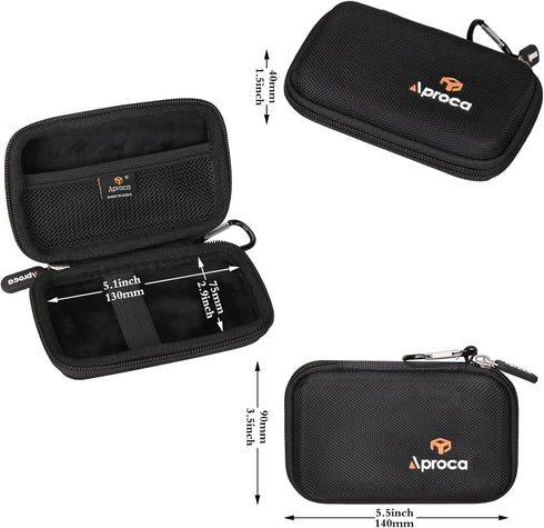 Aproca Black Hard Travel Storage Case, for miisso 6000mah Ultra Slim Built in Cables Power Bank Portable Charger......