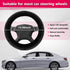 Fur Wool Sheepskin Car Steering Wheel Cover, 15 Inch Fluffy Anti-Slip Auto Steering Wheel Protector for Warm Winter, Universal Fuzzy Plush Vehicle...