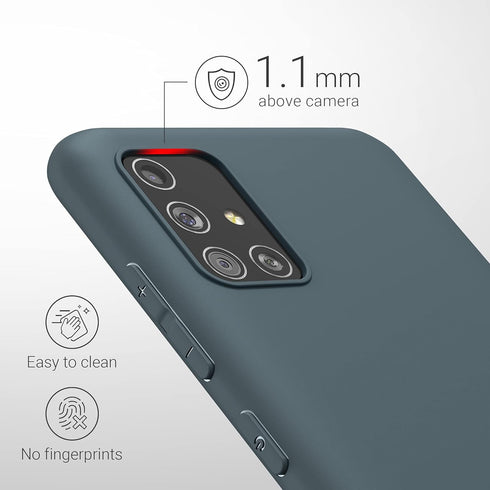 kwmobile Case Compatible with Samsung Galaxy A51 Case - Soft Slim Protective TPU Silicone Cover - Dark Slate...