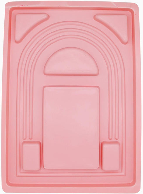 H&W Pink Bead Board with Flock, 9.5 by 12.9-inch, Design Beading Board Tray DIY Craft Tool for Girl and Necklace Beading Jewelry Designer...