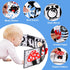 Black and White High Contrast Toys for Baby 0-3 3-6 months Infant Tummy Time Soft Book Sensory Musical Toy 0-2-4-6 month Babies Brain Development ...