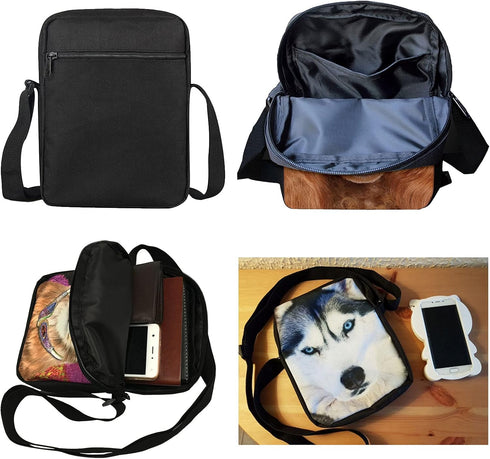 Women Men Small Crossbody Bag Messenger Purse for Traveling Shopping...