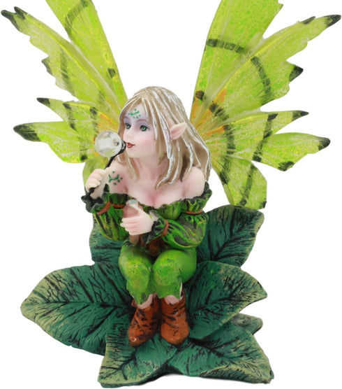 Ebros Mythical Goddess Green Earth Pixie Dust Fairy Blowing Crystal Bubble Statue 6" Tall Whimsical Tribal Gaia Faerie Fantasy Sculpture...