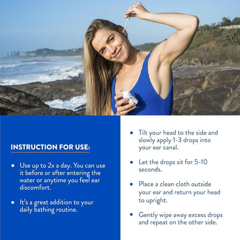 Fast-Acting Ear Drops Preferred by Professional Athletes for Ear Discomfort, Ear Infections, Swimmer’s Ear, Clogged Ears, Wax Removal, and Itchy E...