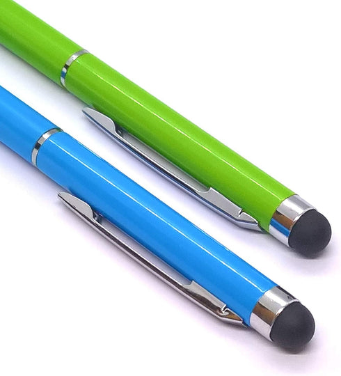 2pack Universal 2 in 1 Touch Stylus Pen for Android Device Mobile Phone Cell Smart Phone Tablet iPad iPhone (Blue & Green)......