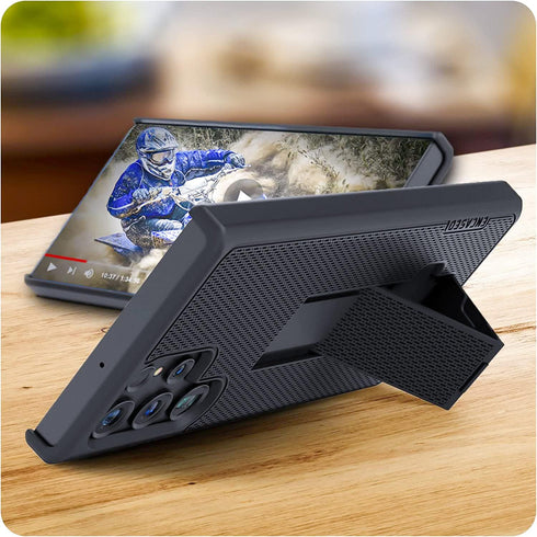 DuraClip Designed for Samsung Galaxy S22 Ultra Belt Clip Case, Slim Phone Case with Holster (S22 Ultra)...