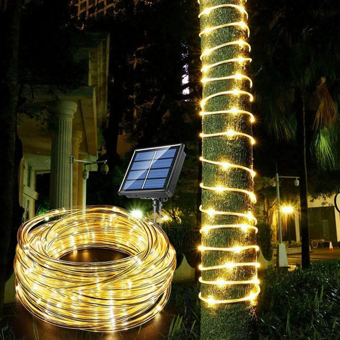 Solar Rope Light Solar Waterproof IP65 39FT 100LEDs Outdoor Rope Light?Patio Garden Solar Outdoor Lighting, Home Wedding Christmas Party Decoratio...