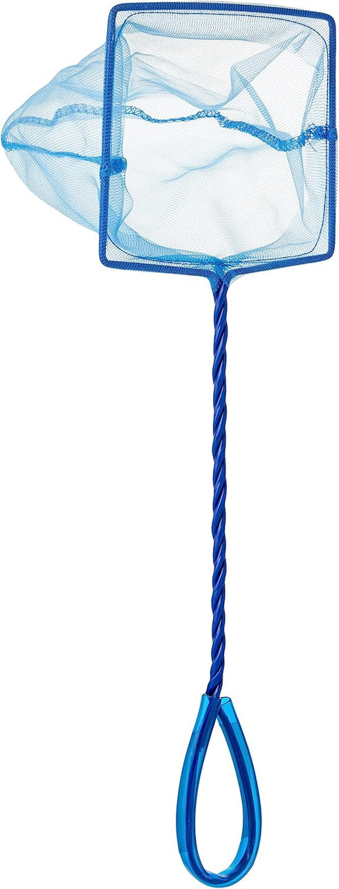 Marina 4-Inch Blue Fine Nylon Net with 10-Inch Handle, Aquarium Maintenance Tool, Blue, 11274...