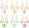 18 Pcs Acrylic Butterfly Necklace Earrings Set Acrylic Butterfly Pendant Necklace Hoop Butterfly Earrings Colorful Butterfly Jewelry Set Cute Jewe...