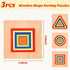 MCPINKY 3 Sets Toddler Puzzles, Wooden Shape Sorting Puzzles Montessori Puzzles Preschool Wooden Sensory Toys Age 1-3...
