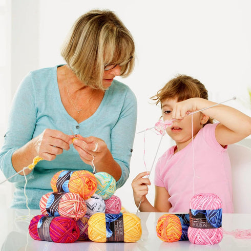 10x50g Multi Color Acrylic Yarn 50g Crochet Yarn Starter kit for Knitting Crocheting Weaving Adult and Kid Craft Projects...