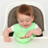 PrimaStella Unbreakable Silicone Non-Slip Bowl and Chew Spoon Set for Babies and Toddlers (Green)...
