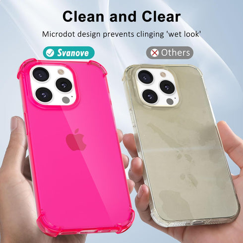 for iPhone 14 Pro Max Case Clear, Neon Bright Vibrant Color, Transparent Jelly Protective Silicone Phone Case Design for Women Girly Cute, Thin Sl...