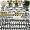 WW2 Weapon Sets Military Accessories Kits Building Block Toys Include Camouflage Gun Parts for Corps Equipment Compatiable with Mini Figure Brick ...