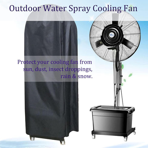 Fan Cover Misting Fan Cover Waterproof Spray Cooling Fan Cover Industrial Fan Dust Cover Outdoor Water Misting Fan Covers Patio Water Tank Fans Ca...