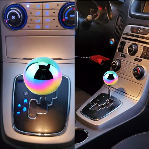 Shifter Knob Chrome Aluminum with 3 Adapter M8 M10 M12 x 1.25 Shift Lever(Multicolor)...