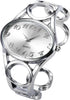 Top Plaza Women Fashion Silver Tone Circle Band Arabic Numeral Scale Bangle Cuff Dress Bracelet Watch - Valentine's Day Gift...