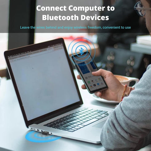 USB Bluetooth Adapter, Driver Long Range Bluetooth 5.1 Dongle Receiver for PC, Backward Compatible with Bluetooth 2.1/3.x/4.x?Plug and Play for Wi...