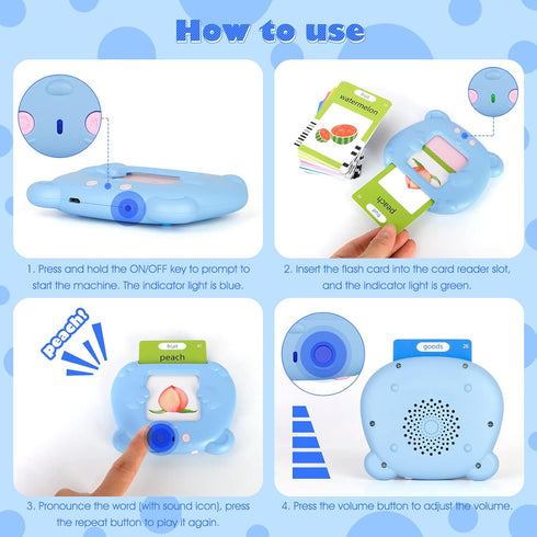 SEKEAHU Learning Toddler Toys for 2 3 4 5 6 Year Old Boys and Girls Gifts, Learning Talking Flash Cards with 224 Sight Words, Speech Therapy Toys,...