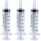 KEWAYO 3 Pack 60ml/cc Plastic Syringe Large Syringes Tools Catheter Tip individually sealed with Measurement for Scientific Labs, Measuring Liquid...