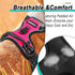 BARKBAY No Pull Pet Harness Dog Harness Adjustable Outdoor Pet Vest 3M Reflective Oxford Material Vest for PINK Dogs Easy Control for Small Medium...