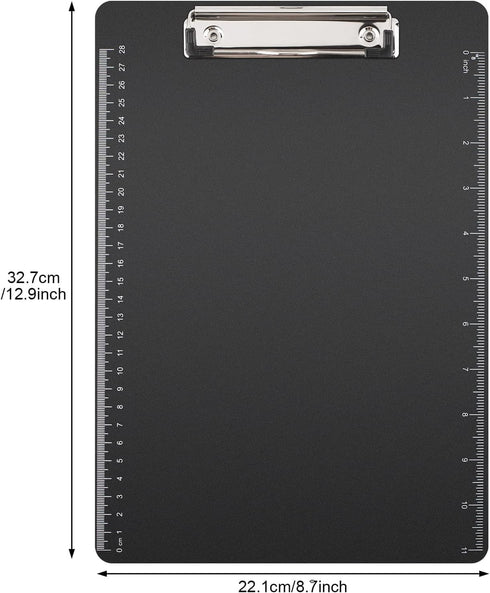 2 Pack Clipboards 8.5x11, Plastic Clipboards,Black Clipboard,Letter Size,Paper Clips,Nursing Clipboard,Paper Clip Holder,Document Holder,Writing B...