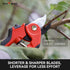 Flora Guard Garden Shears 8.2" Bypass Pruning Shears, Professional Ultra Sharp Sk5 Steel Garden Clippers, Rubber Handle Heavy Duty Plant Cutting S...