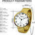 Blekon Collections New Super Large Face Stretch Band Japanese Movement PC21J Fashion Watch (Gold)...