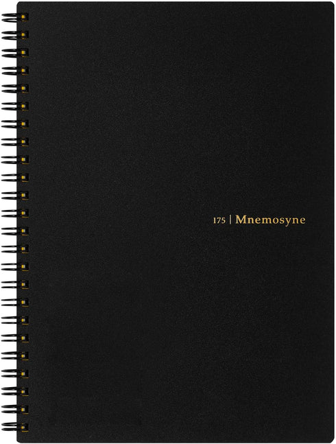 Maruman MNEMOSYNE Notebook 8.27 x 5.83 Inches (A5), 8mm ruled 24-line, 80 Sheets, Black, 1 ea. (N175)...