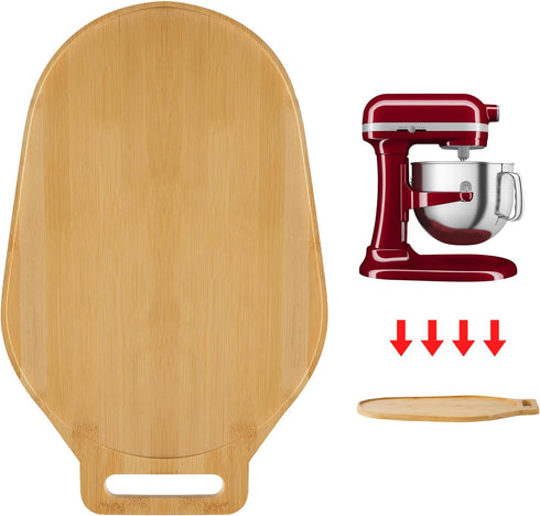 Bamboo Sliding Mat for Kitchenaid Mixer, Mixer Mover Slider Mat Pad Compatible with Kitchenaid Bowl Lift 5-8 Qt Stand Mixer,Kitchen Appliance Slid...