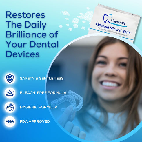 Retainer Cleaning Crystal for Clear Aligners and Retainers| Compatible with Aligners, Invis Align, Nightguards and Dentures| Daily or Weekly Used|...