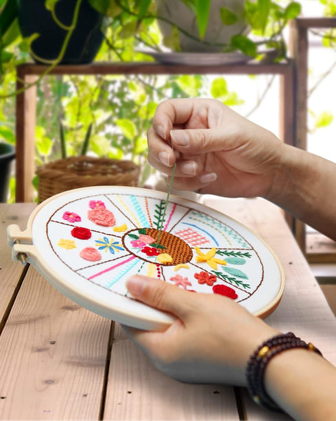 TINDTOP 3 Sets Beginners Embroidery Stitch Practice kit, Embroidery Kit for Beginners Include Embroidery Cloth Hoops Threads for Craft Lover Hand ...