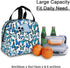 Insulated Lunch Bag Box for Women with Blue Butterfly Print Cooler Thermal Waterproof Reusable Tote Bag with Big Pocket for Work Office Picnic Col...