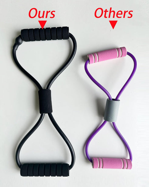 Gym or Home Workout Equipment,Figure 8 Resistance Band with Padded Handles Great for Stretch, Exercise, Fitness Training, Yoga, Resistance Weights...