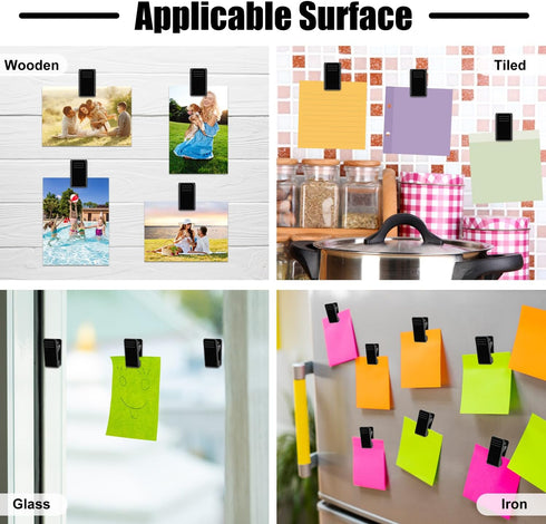 40pcs Tapestry Clips for Wall Hanging, Self Adhesive Clips for Organizing and Display - Binder & Paper Clips...