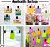 40pcs Tapestry Clips for Wall Hanging, Self Adhesive Clips for Organizing and Display - Binder & Paper Clips...