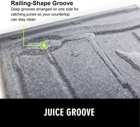 Large Cutting Board with Juice Grooves, 12.99" Thick Cutting Board for Vegetable and Meat, Non Slip Chopping Board for Kitchen with Easy Grip Hand...