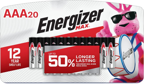 Energizer AAA Batteries, Max Triple A Alkaline, 20 Count...