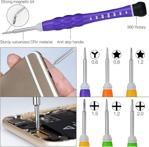 iPhone Screen Opening Tool Kit, 22Pcs Repair Precision Screwdriver Set Compatible with iPhone, iPad, Cell Phone, PS4, Smart Watch, Computer, PC, T...