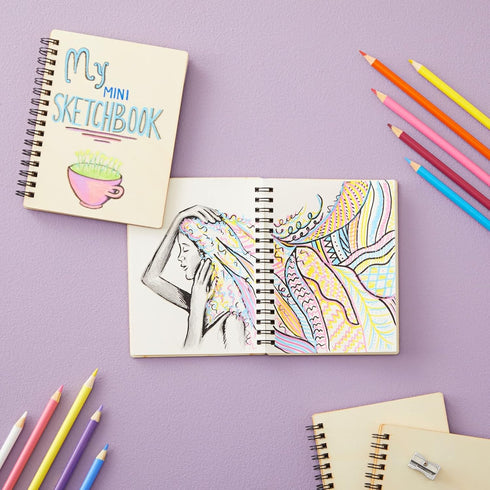 Juvale 4 Pack Wooden Cover Notebook, Spiral Bound Unruled Plain DIY Craft Journal for Students, Sketches, Writing, Arts and Crafts, Note Taking, 2...