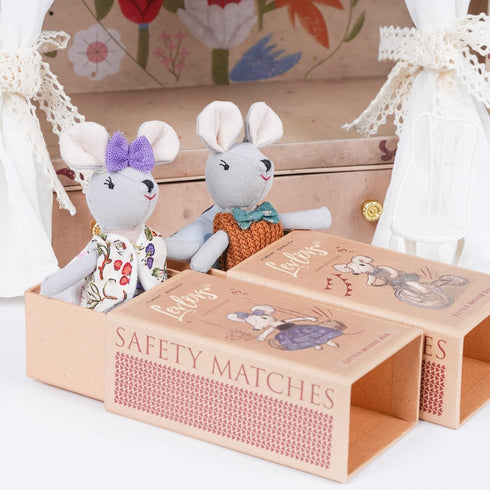 LEVLOVS Mouse in a Matchbox Toy Baby Registry Gift Plush Toy Circus Mouse...