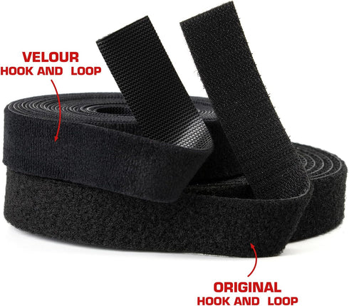Reusable Hook & Loop Strong Grip Fastener Roll 2" x 16' (2" Wide, 16 Feet Long) - Black...