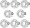 KUNTAERY 8 Sets Button Pins for Jeans, Pants Button Replacement, No Sew Reusable Adjustable Loose Jeans Button Waist Tightener, Reduce Too Big Pan...