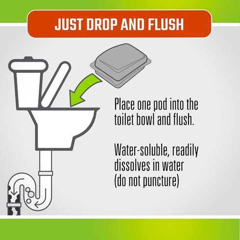 CLR Septic System Treatment Pods, Hassle-Free, Dissolvable and Easy to Flush, Formulated with Biobased Ingredients, Helps prevent Clogs and Build-...